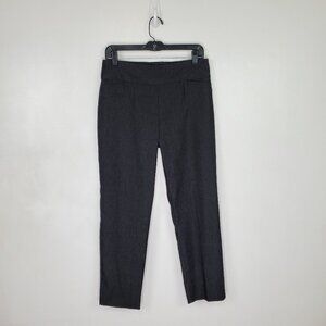 Renuar Light Black Flat Front Pull-On Career Minimalist Tapered Leg Pants Size 6
